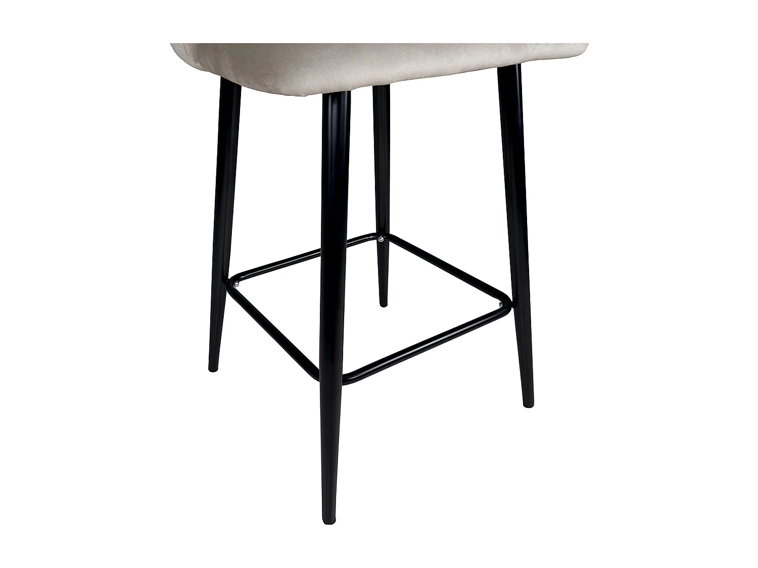 Sgabello cucina imbottito, sgabello alto in velluto tortora mod. Zoe