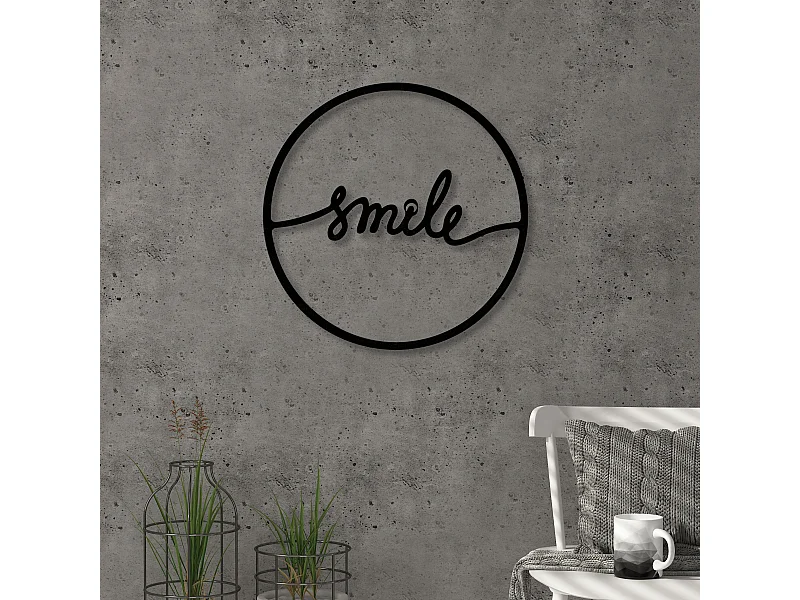 Wanddekoration METALL Nr.8 SMILE