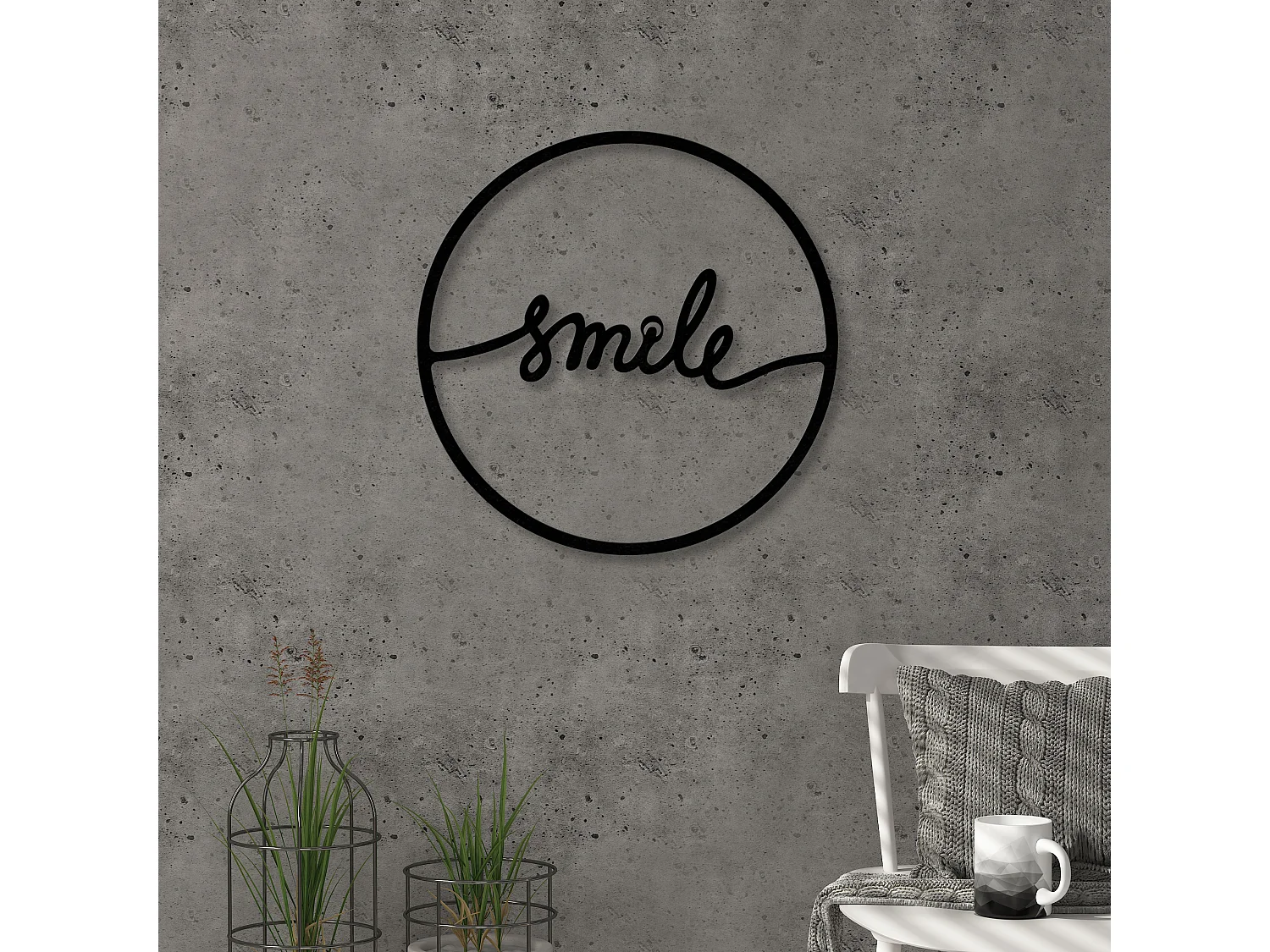 Wanddekoration METALL Nr.8 SMILE