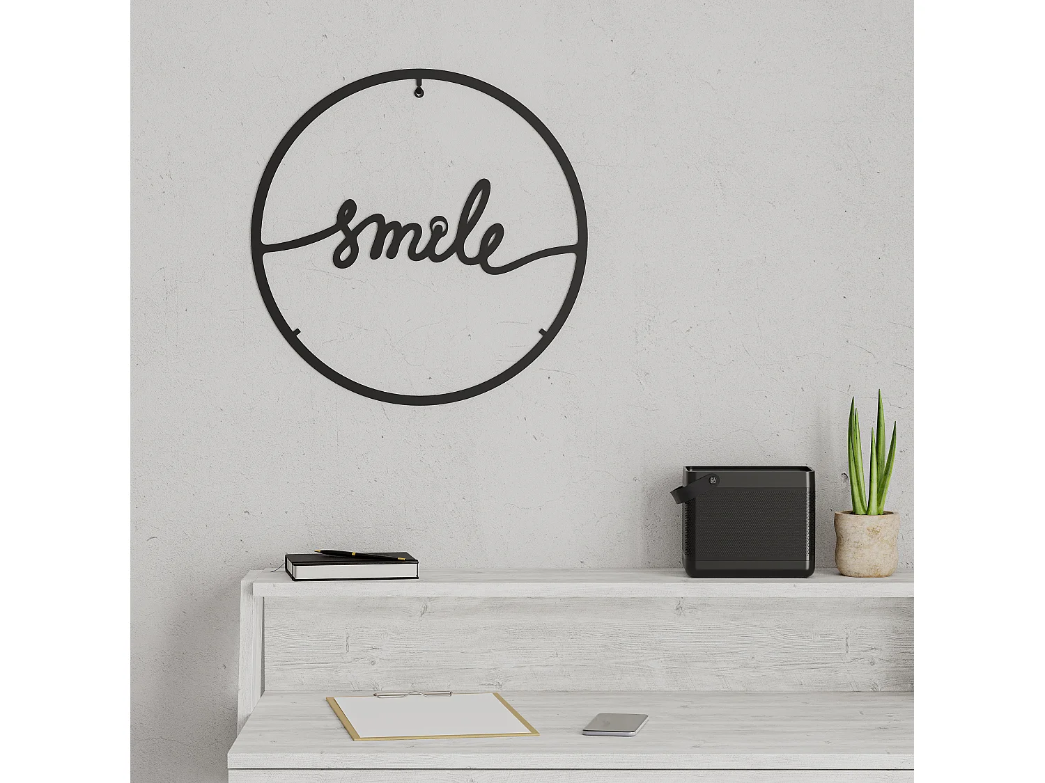 Wanddekoration METALL Nr.8 SMILE