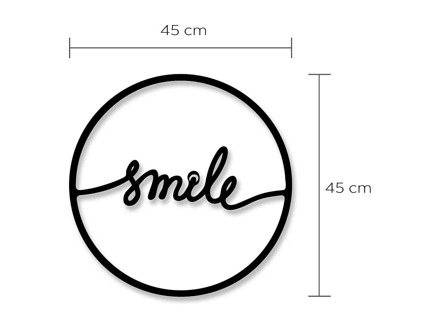 Wanddekoration METALL Nr.8 SMILE