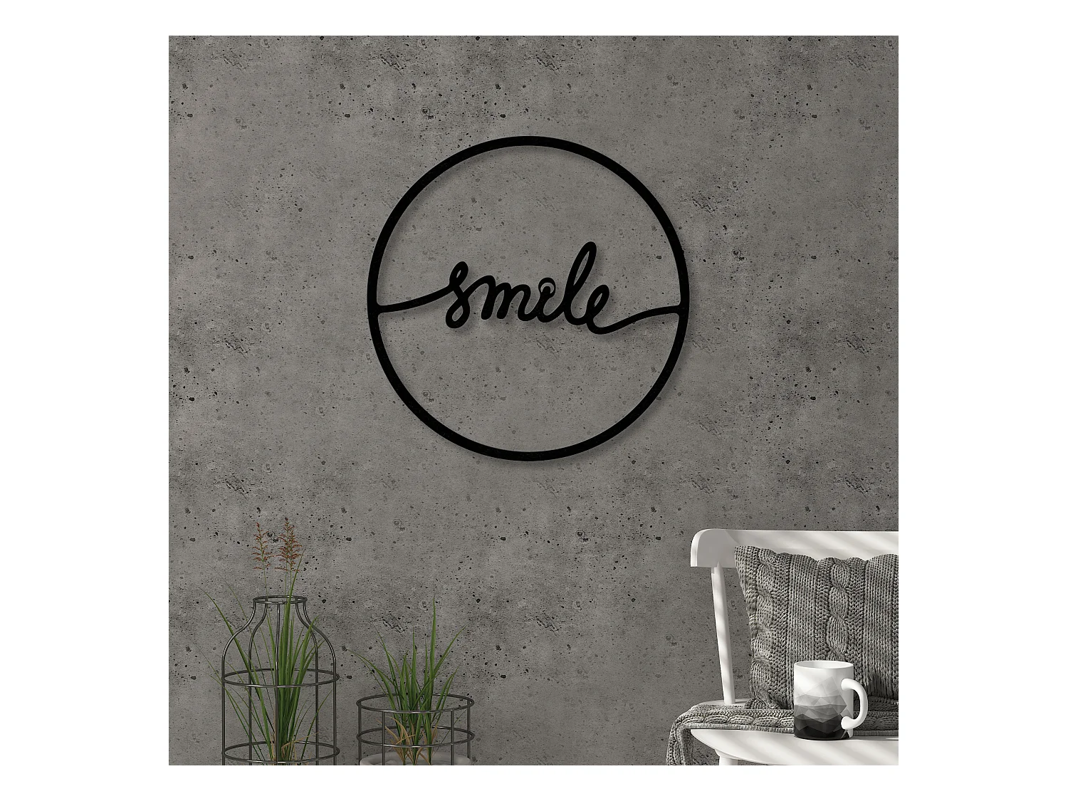 Wanddekoration METALL Nr.8 SMILE