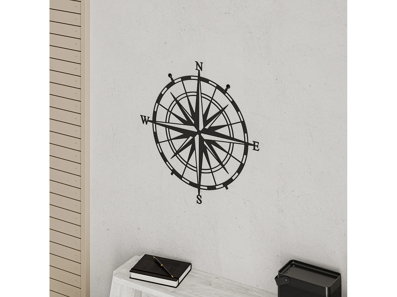 Wanddekoration METALL Nr.23 COMPASS