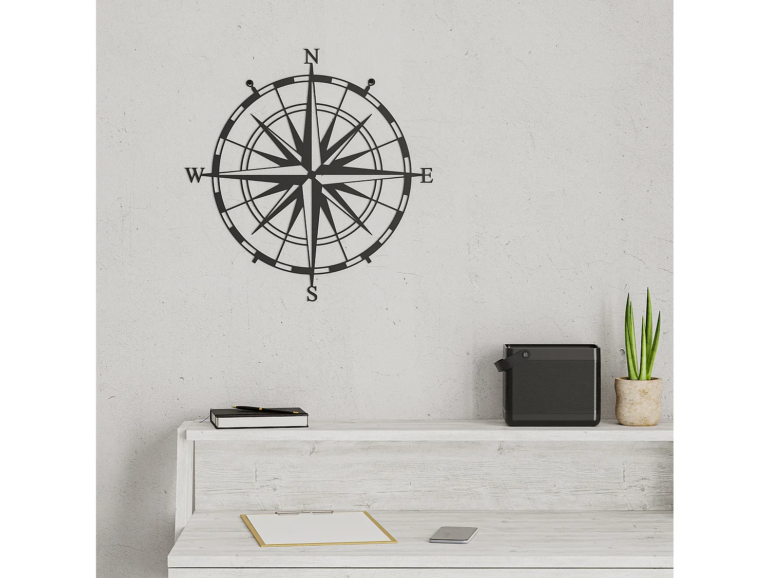 Wanddekoration METALL Nr.23 COMPASS