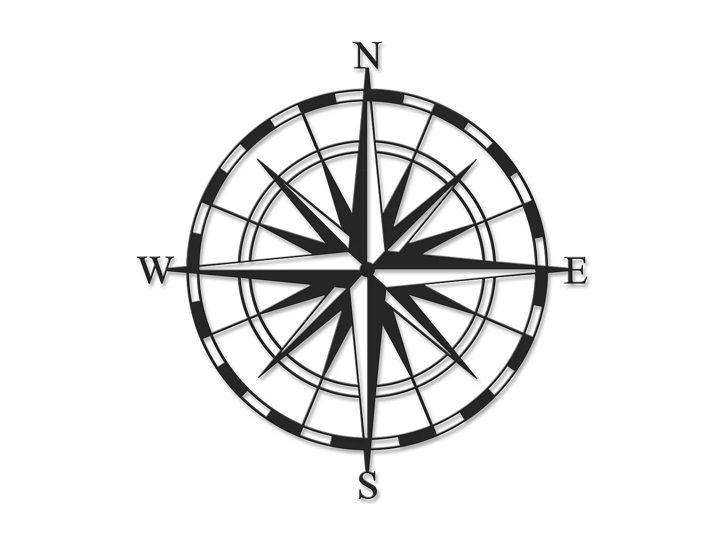 Wanddekoration METALL Nr.23 COMPASS