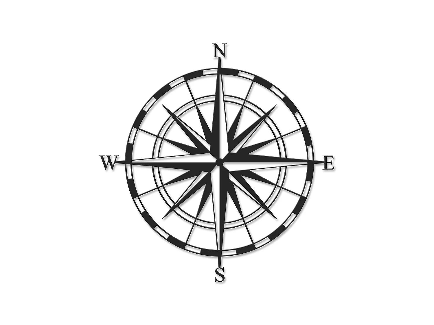 Wanddekoration METALL Nr.23 COMPASS