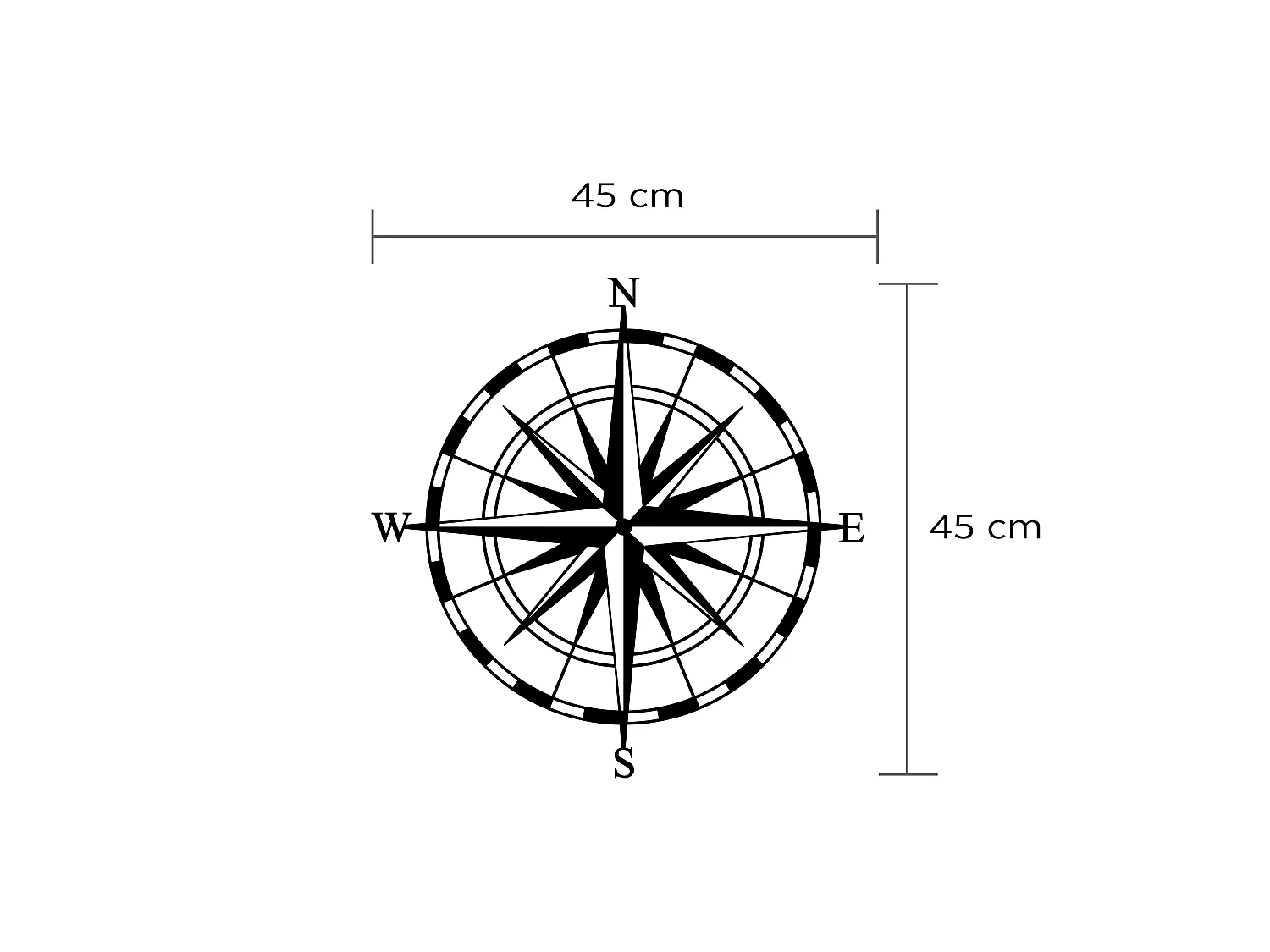 Wanddekoration METALL Nr.23 COMPASS