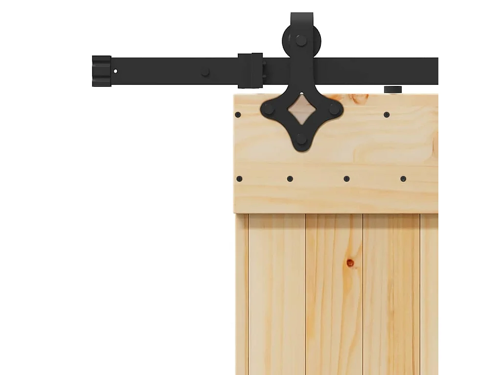 Porte coulissante et kit de quincaillerie 70x210 cm pin massif