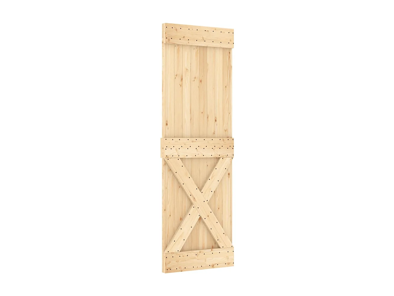 Porte coulissante et kit de quincaillerie 70x210 cm pin massif