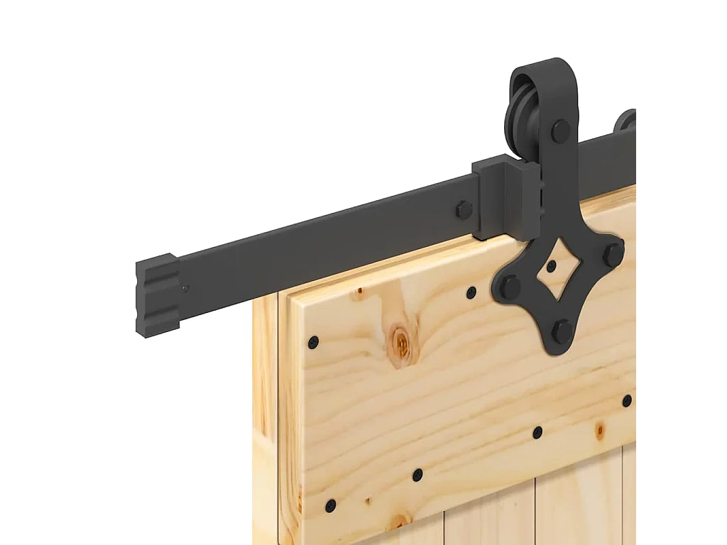 Porte coulissante et kit de quincaillerie 70x210 cm pin massif