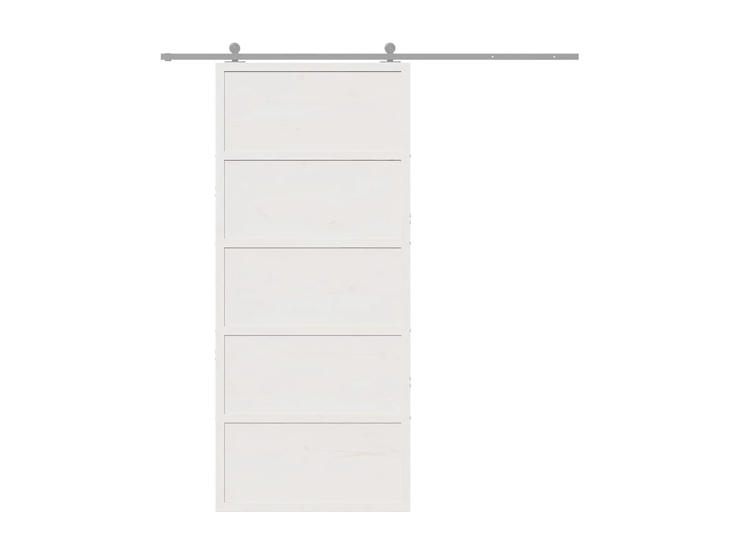 Porta de celeiro 90x208 cm madeira de pinho maciça branco