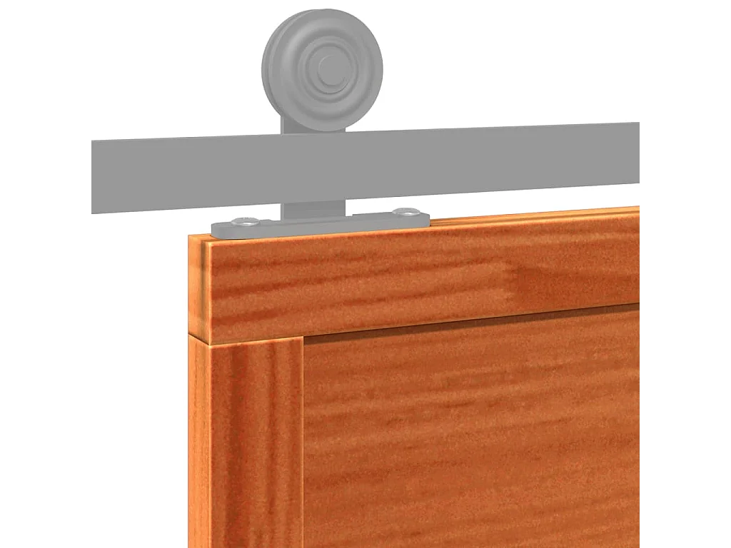 Porta del Granaio Marrone 100x208 cm in Legno Massello di Pino