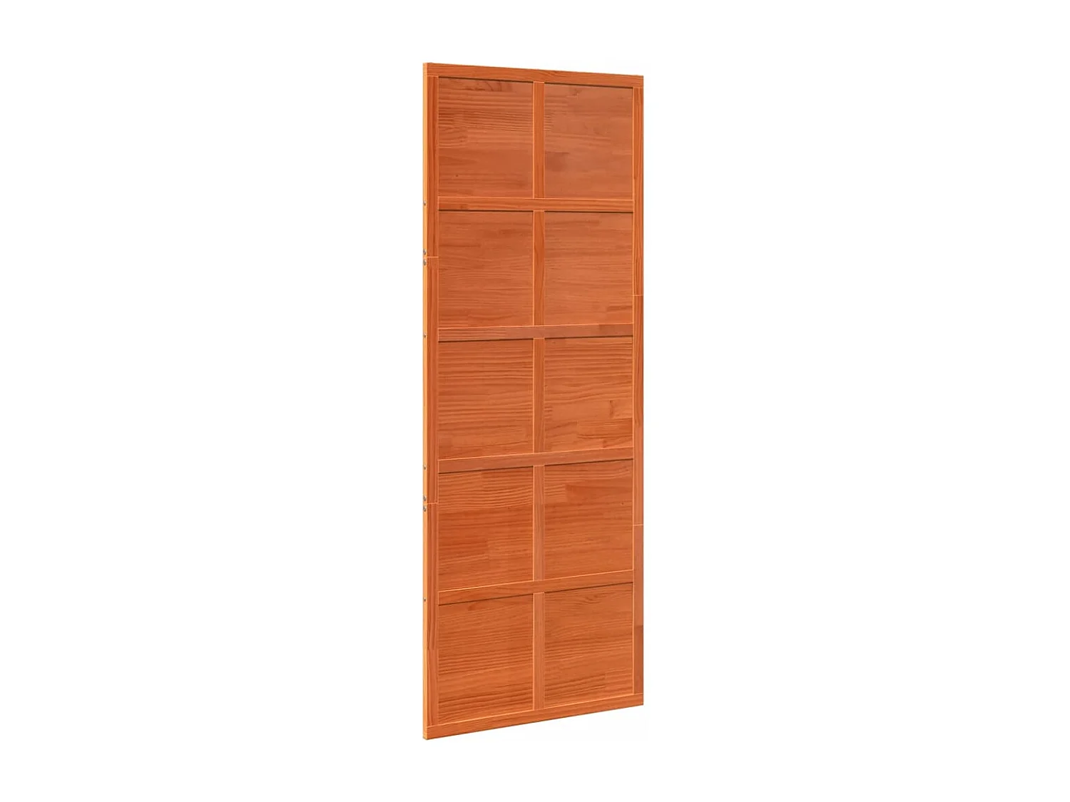 Porte de grange marron cire 80x208 cm bois massif de pin