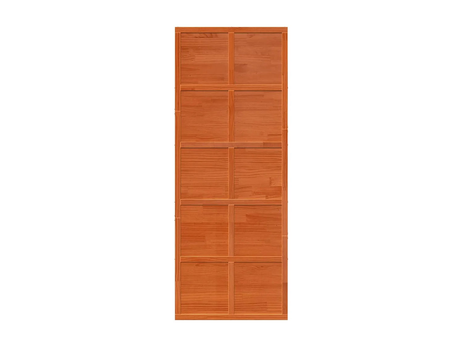 Porte de grange marron cire 80x208 cm bois massif de pin