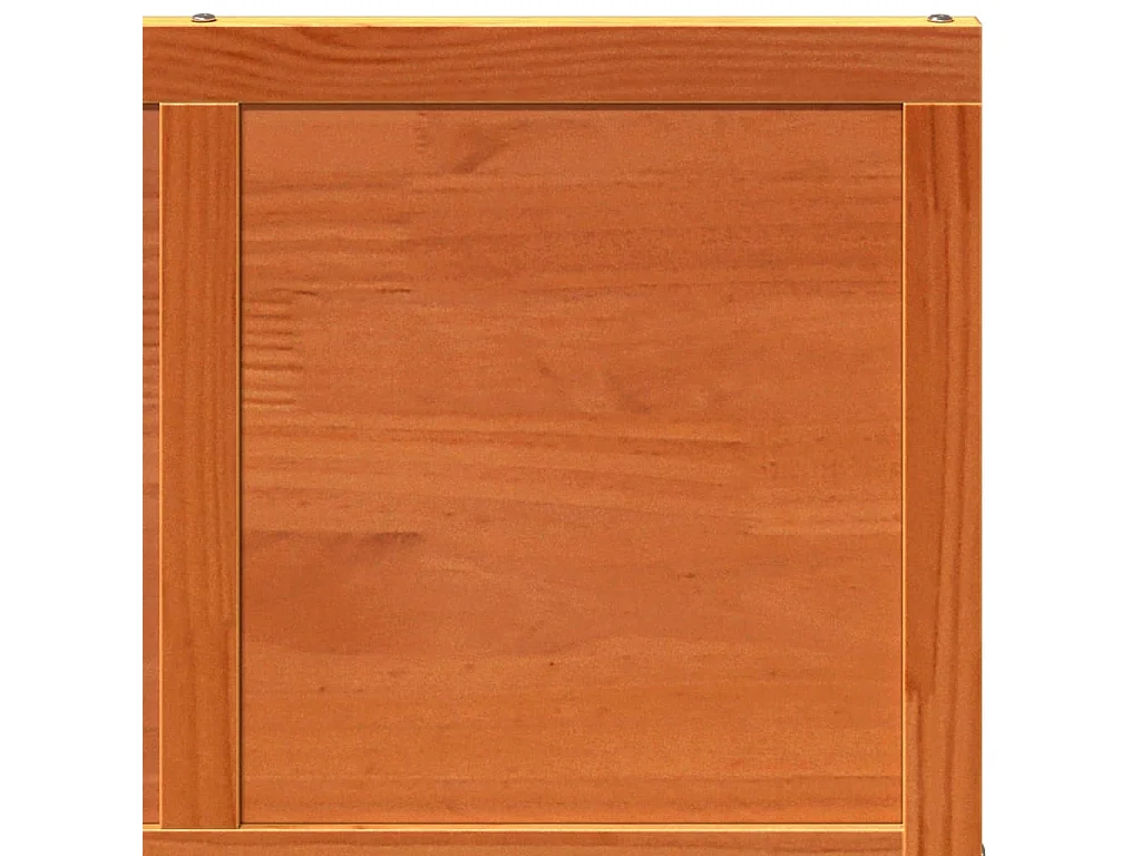 Porte de grange marron cire 80x208 cm bois massif de pin