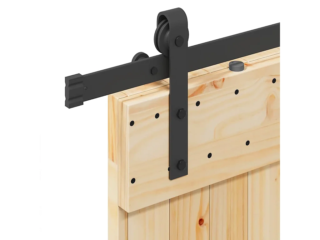 Puerta corredera con herrajes madera maciza de pino 85x210 cm