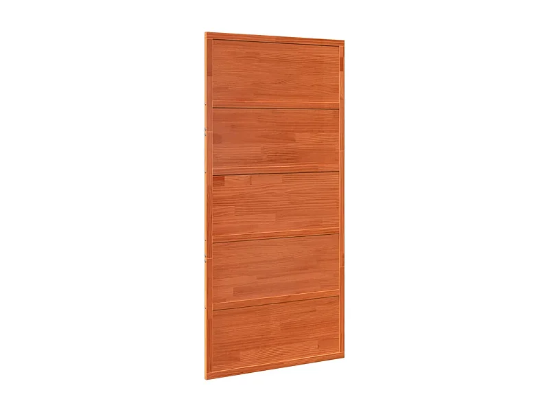 Puerta de granero madera maciza pino marrón miel 100x208 cm