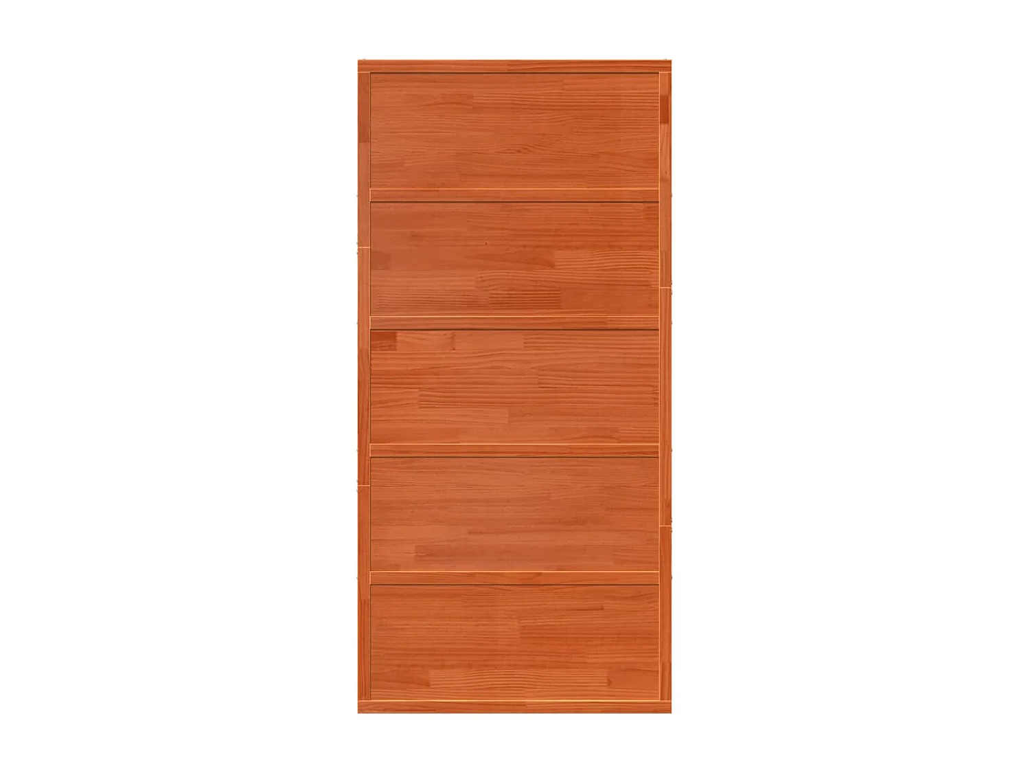 Porte de grange marron cire 100x208 cm bois massif de pin