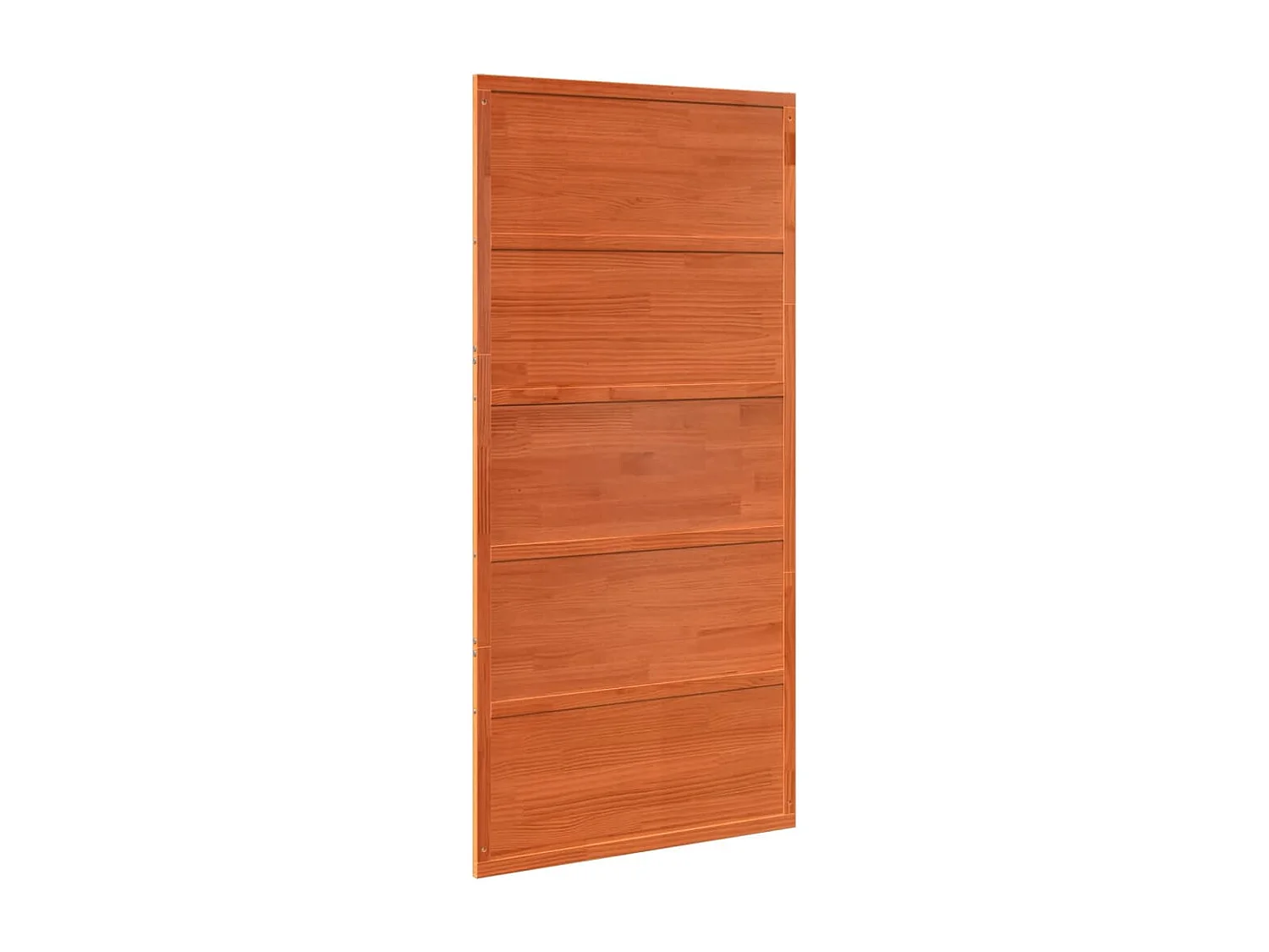 Porte de grange marron cire 100x208 cm bois massif de pin