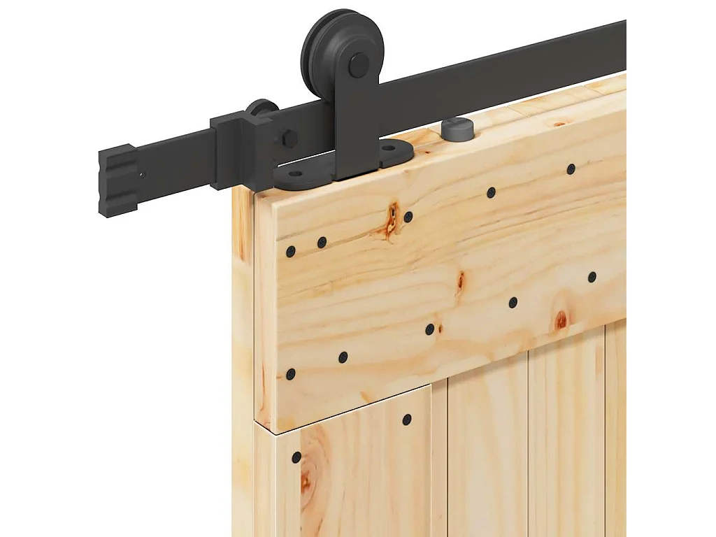 Porte coulissante et kit de quincaillerie 70x210 cm pin massif