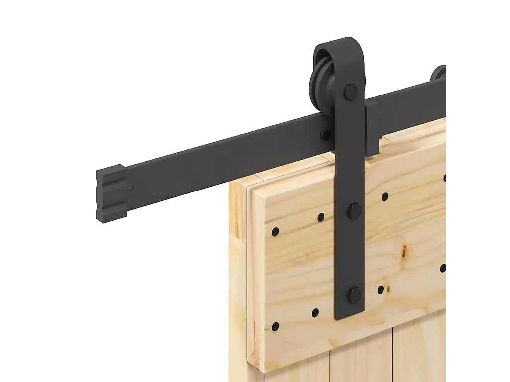 Porte coulissante et kit de quincaillerie 70x210 cm pin massif