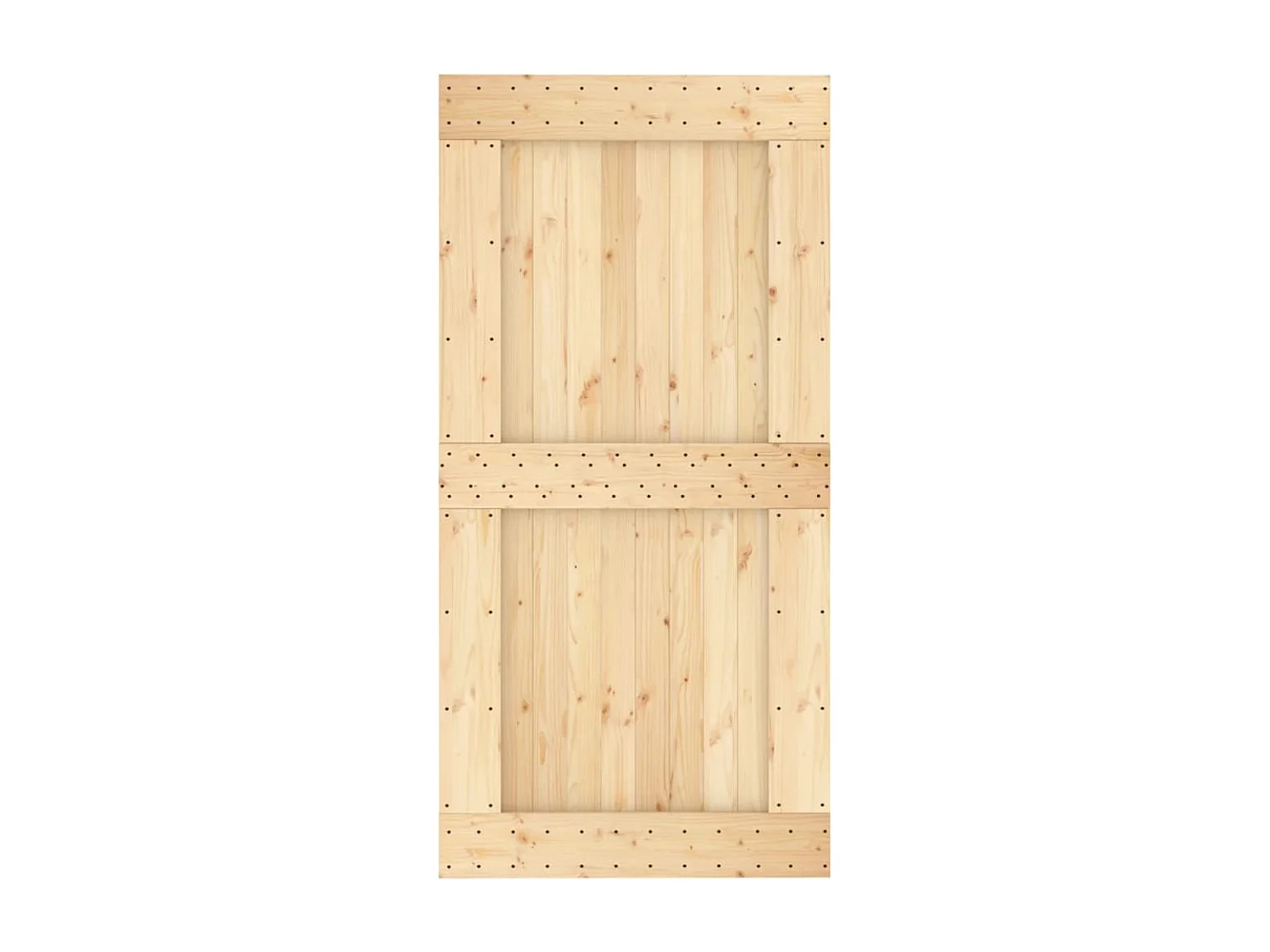 Porta Scorrevole con Set Hardware 100x210cm Legno Massello Pino