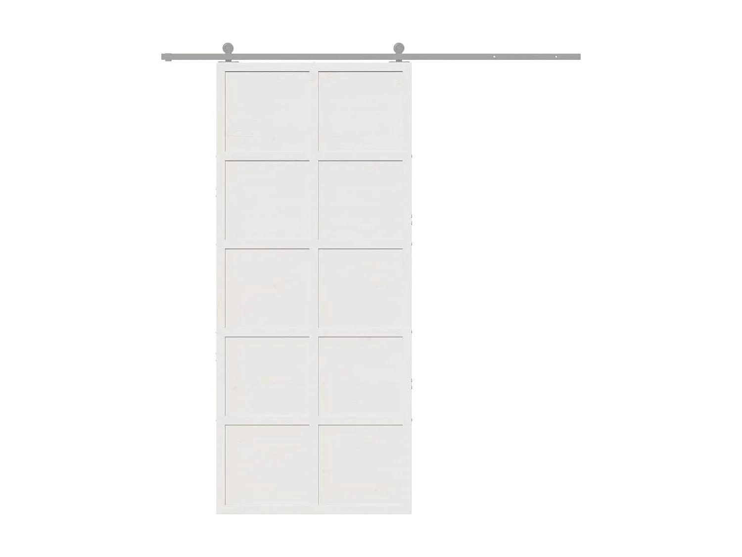 Porta de celeiro 90x208 cm madeira de pinho maciça branco