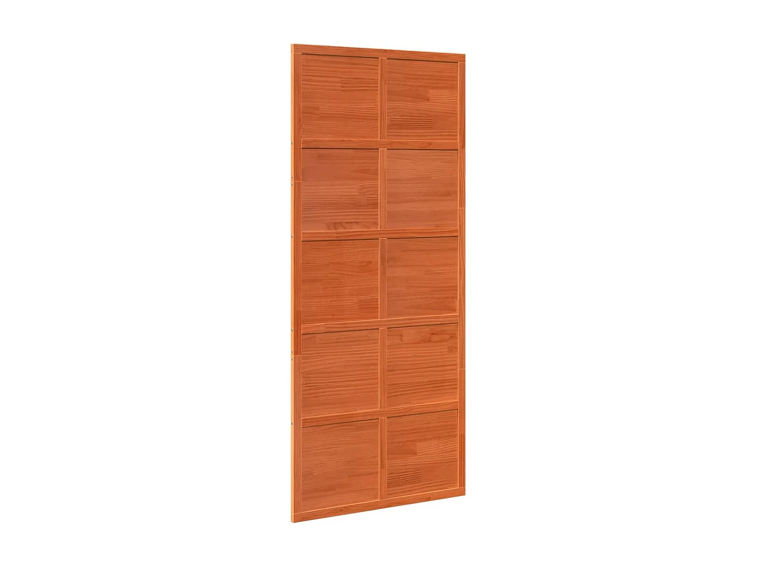 Porte de grange marron cire 90x208 cm bois massif de pin