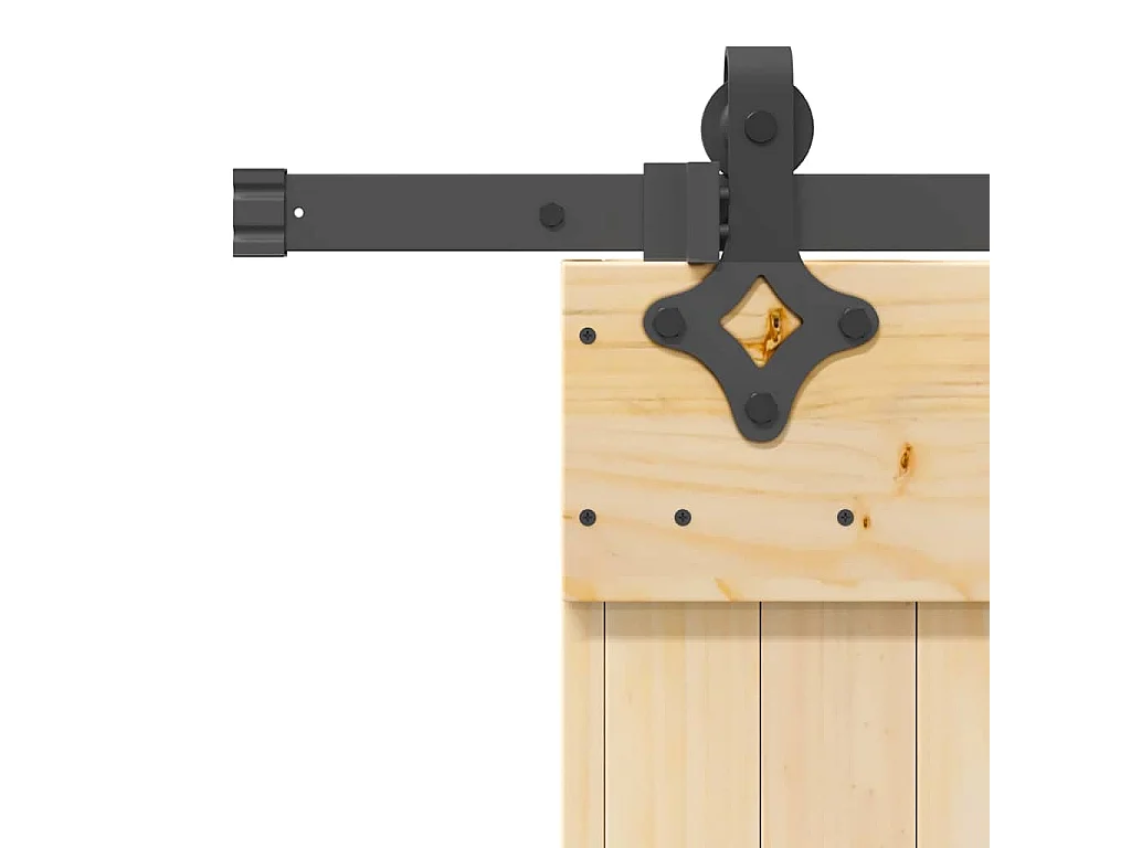 Porte coulissante et kit de quincaillerie 70x210 cm pin massif