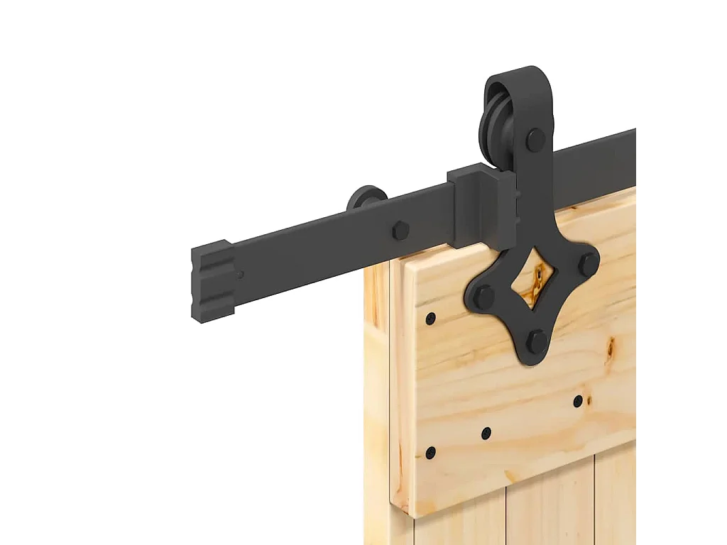 Puerta corredera con herrajes madera maciza de pino 70x210 cm