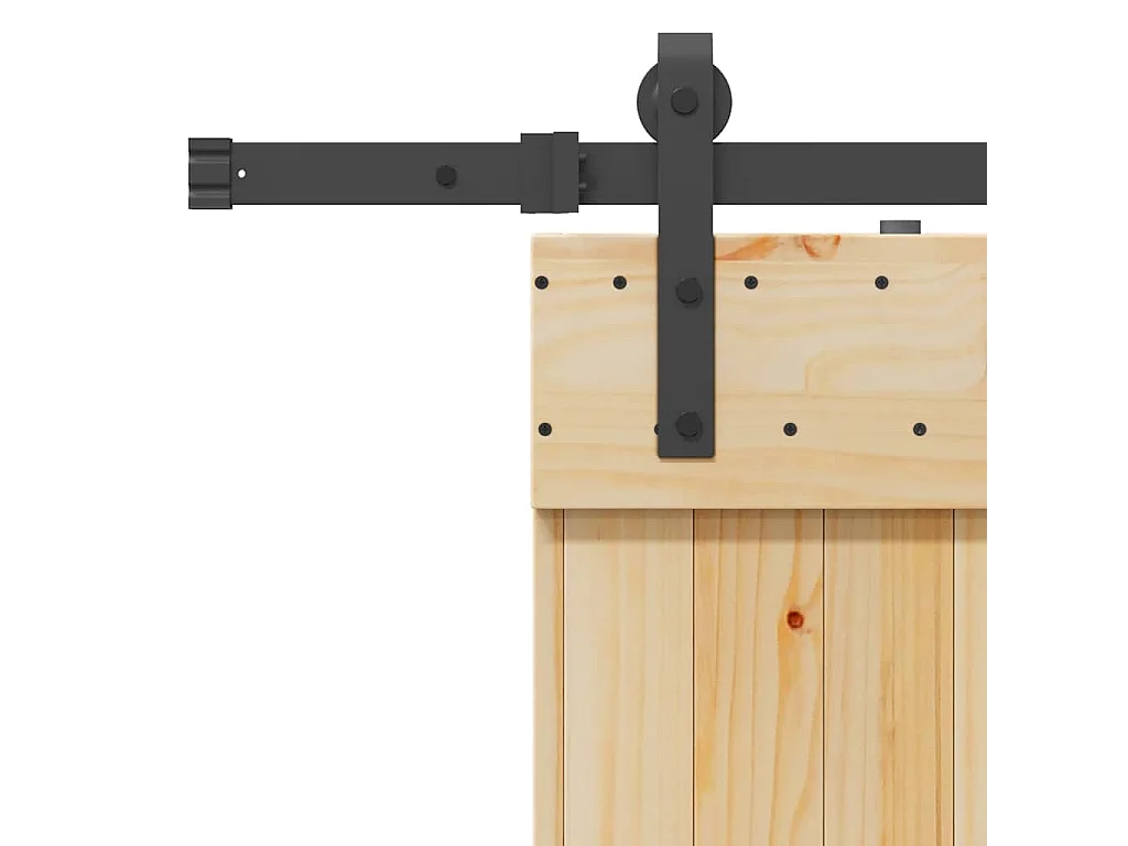 Porte coulissante et kit de quincaillerie 70x210 cm pin massif
