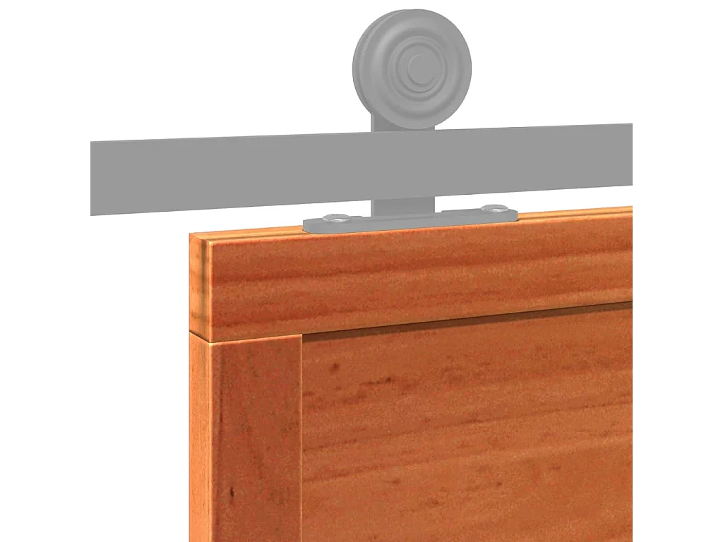 Porta del Granaio Marrone 80x208 cm in Legno Massello di Pino