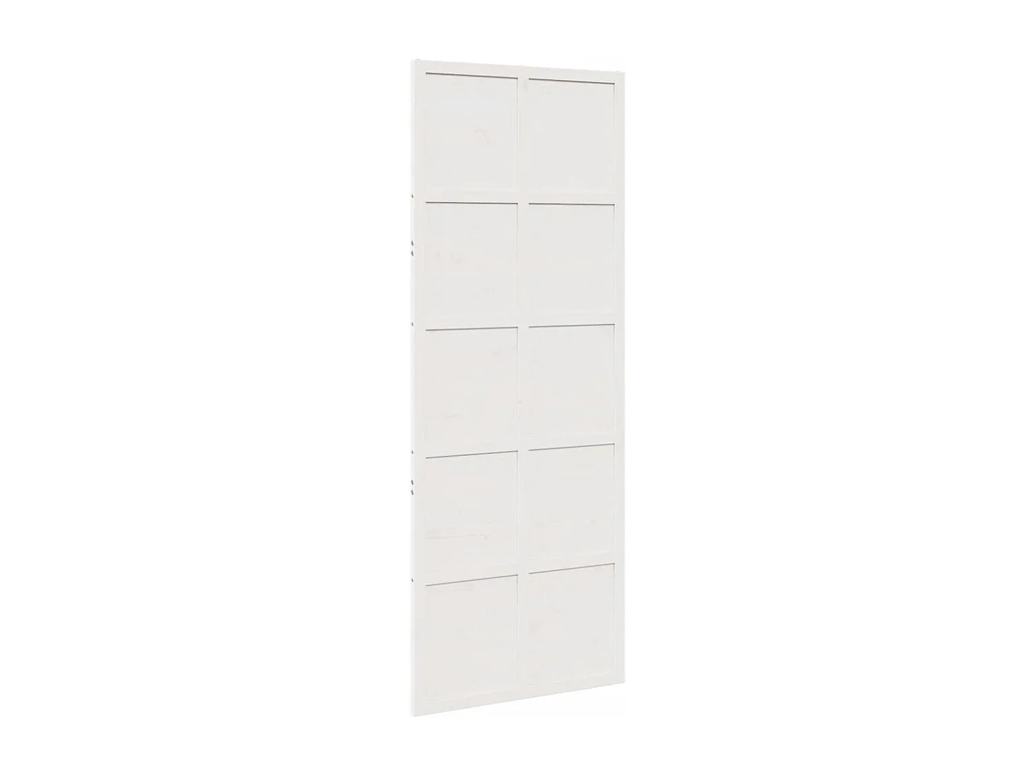 Porte de grange blanc 80x208 cm bois massif de pin