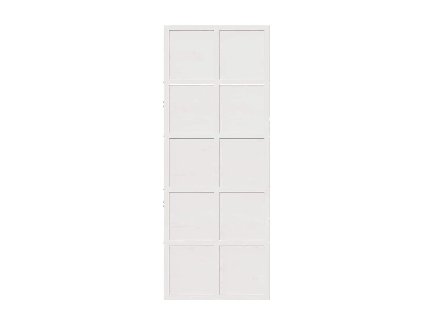 Porte de grange blanc 80x208 cm bois massif de pin