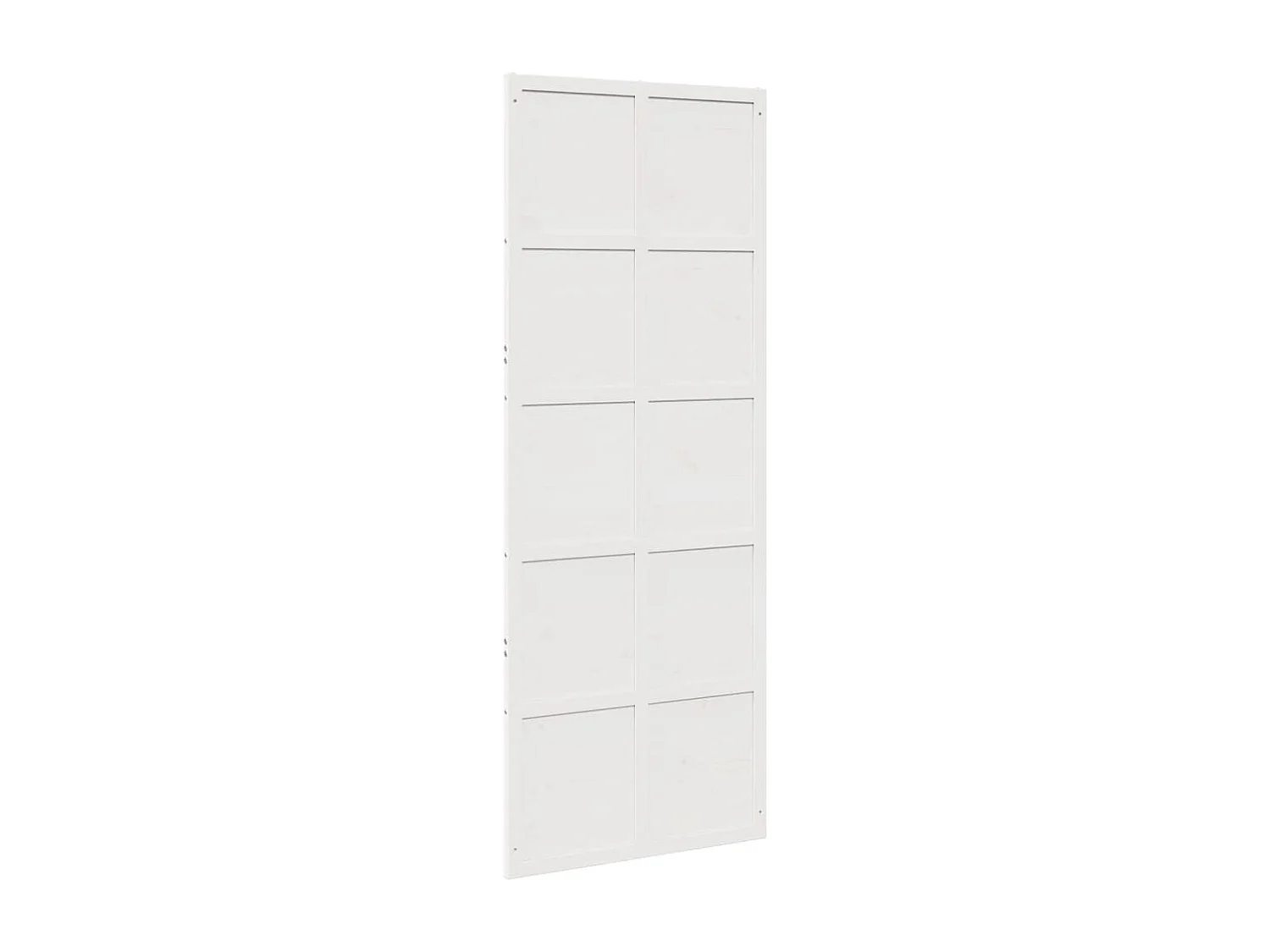 Porte de grange blanc 80x208 cm bois massif de pin