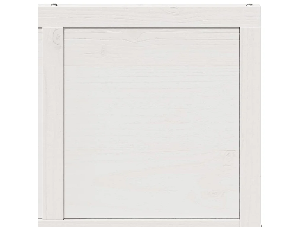 Porte de grange blanc 80x208 cm bois massif de pin