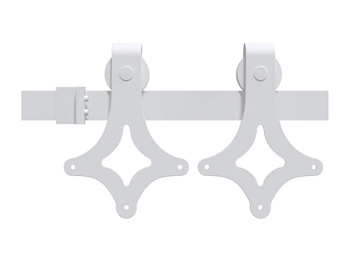 Porta Scorrevole con Set Hardware 90x210 cm Legno Massello Pino