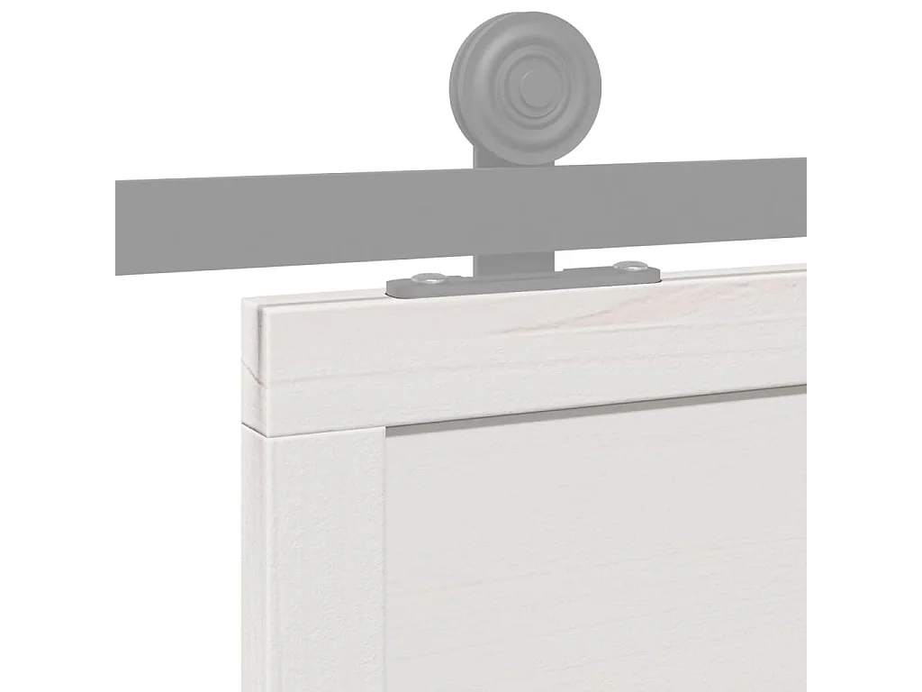 Porta del Granaio Bianca 100x208 cm in Legno Massello di Pino