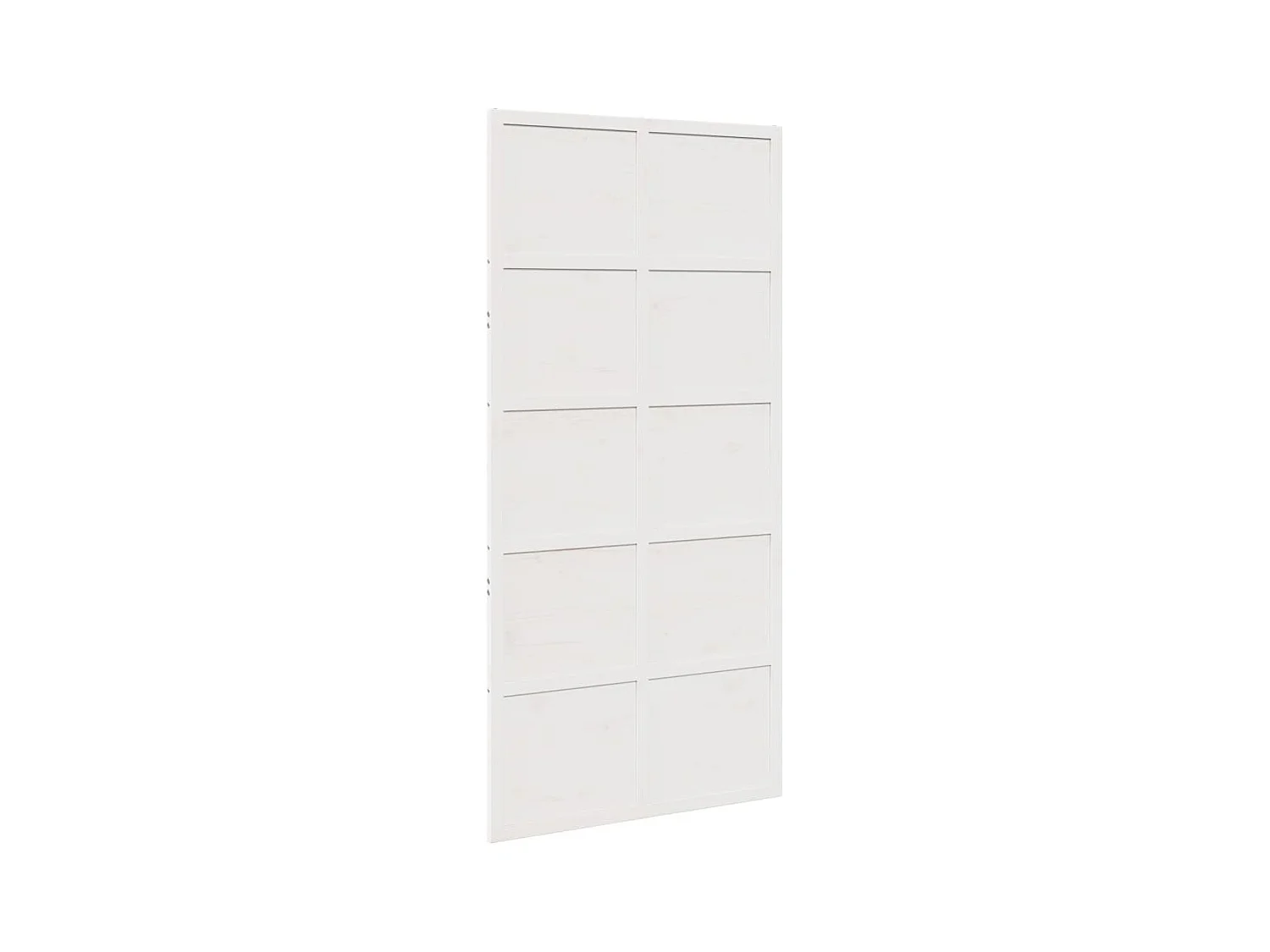 Porte de grange blanc 100x208 cm bois massif de pin
