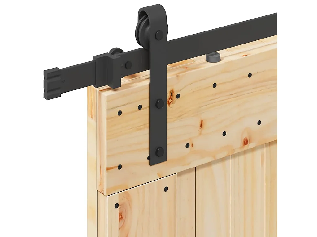 Puerta corredera con herrajes madera maciza de pino 90x210 cm