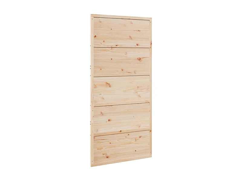 Porta per Granaio 100x208 cm in Legno Massello di Pino