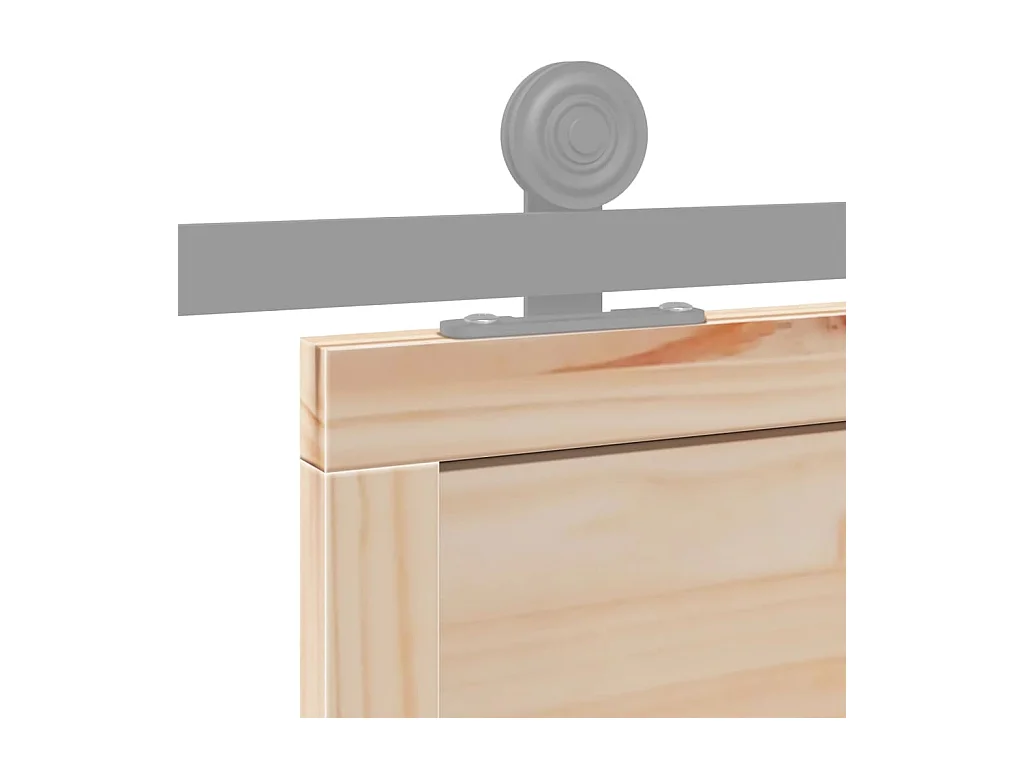 Porta per Granaio 100x208 cm in Legno Massello di Pino