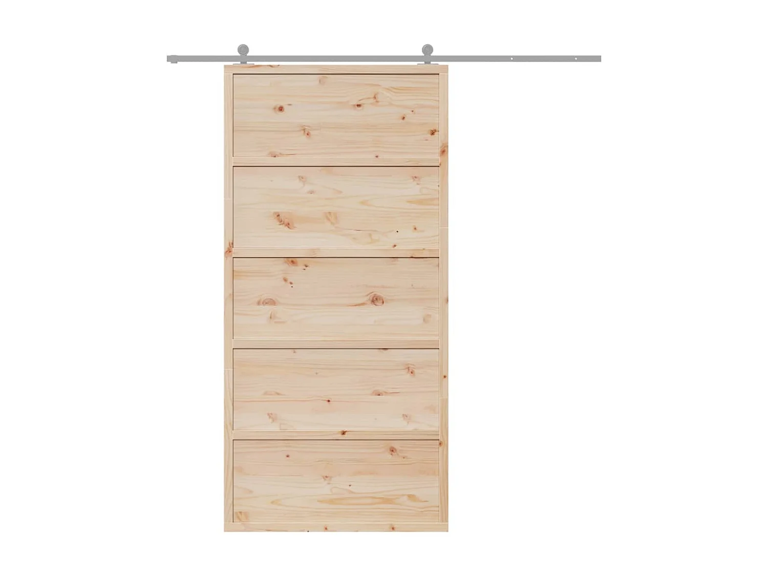 Porta de celeiro 100x208 cm madeira de pinho maciça