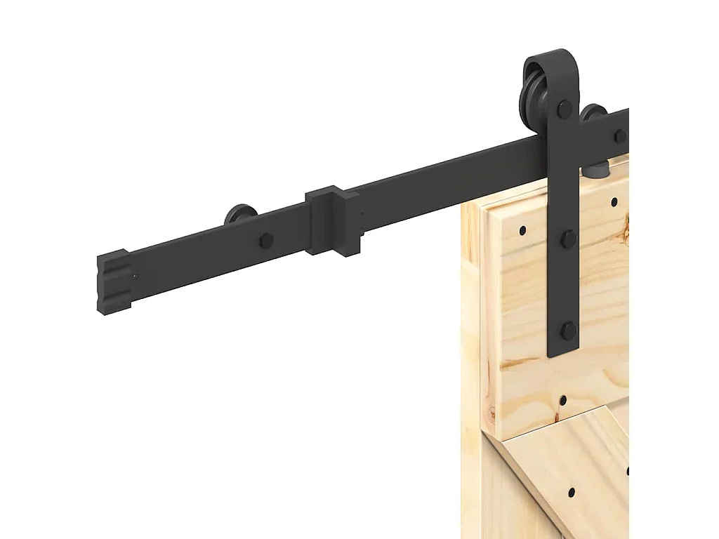 Porte coulissante et kit de quincaillerie 85x210 cm pin massif