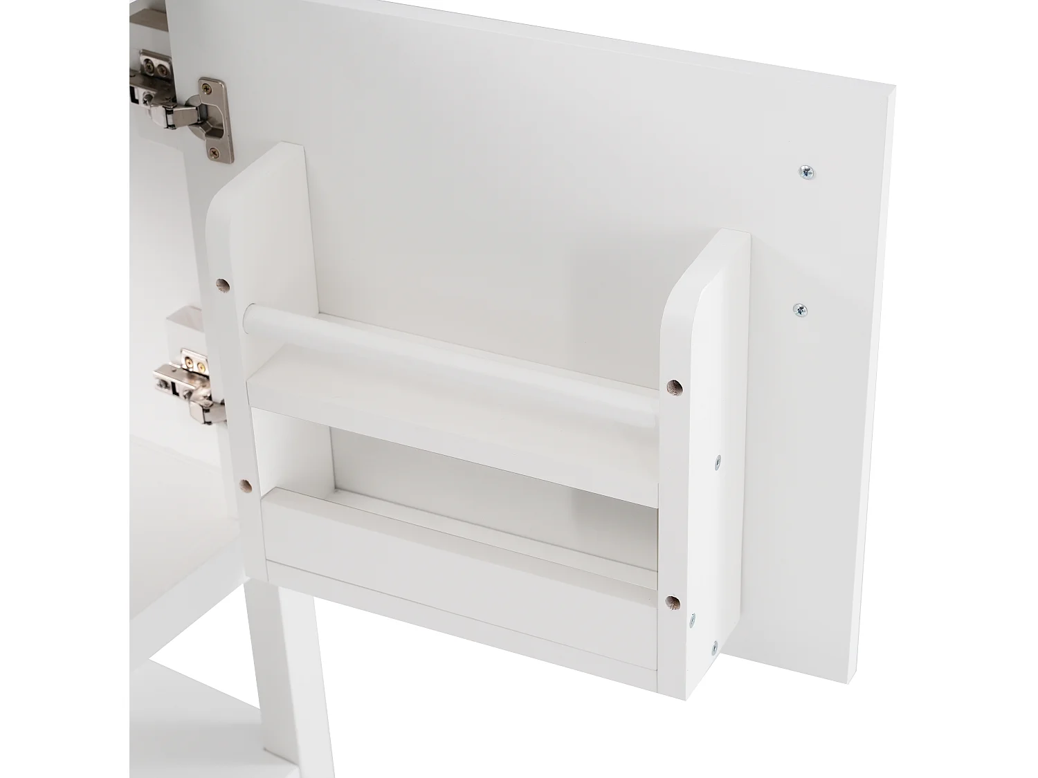 Mobile da bagno con lavabo in ceramica - con contenitore - Bianco (rubinetto non incluso)