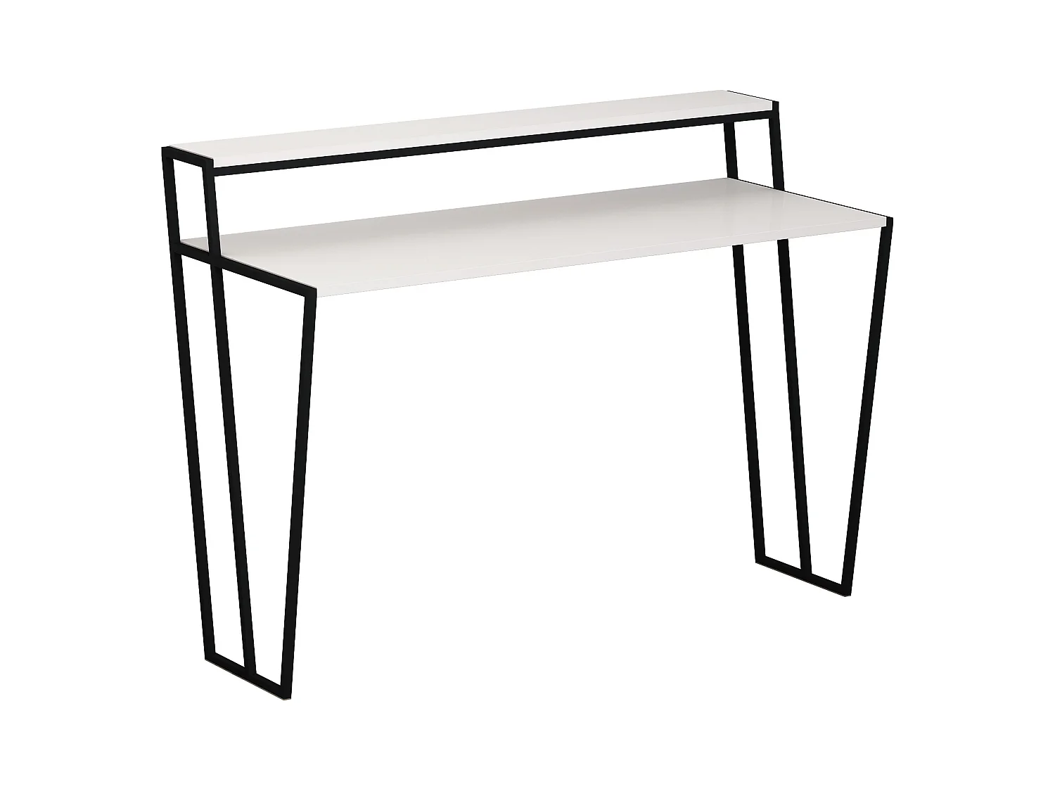 Schreibtisch Pal - Weiß - 124 x 57,6 x 91,5 cm