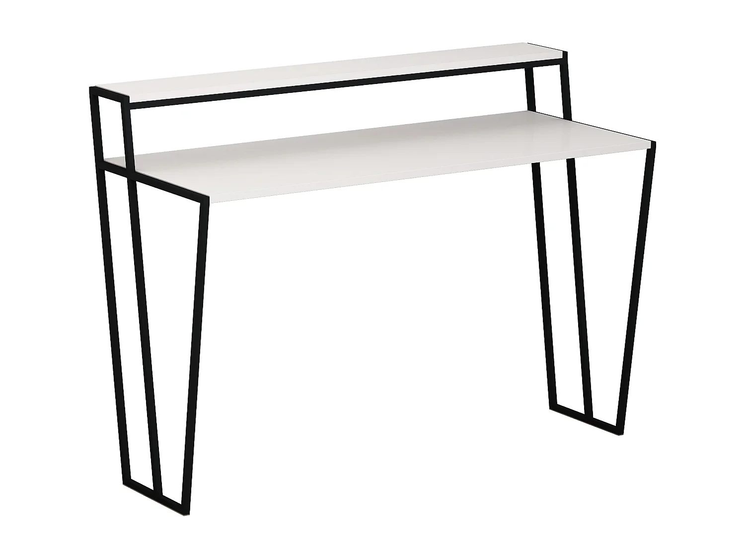 Schreibtisch Pal - Weiß - 124 x 57,6 x 91,5 cm