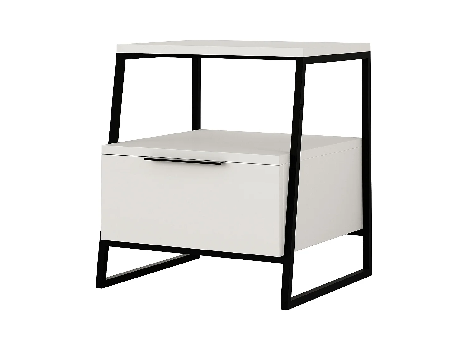Table d'appoint PAL blanc, 45x50x40
