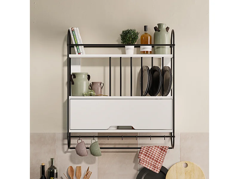 Küchenwandregal Holi - Weiß