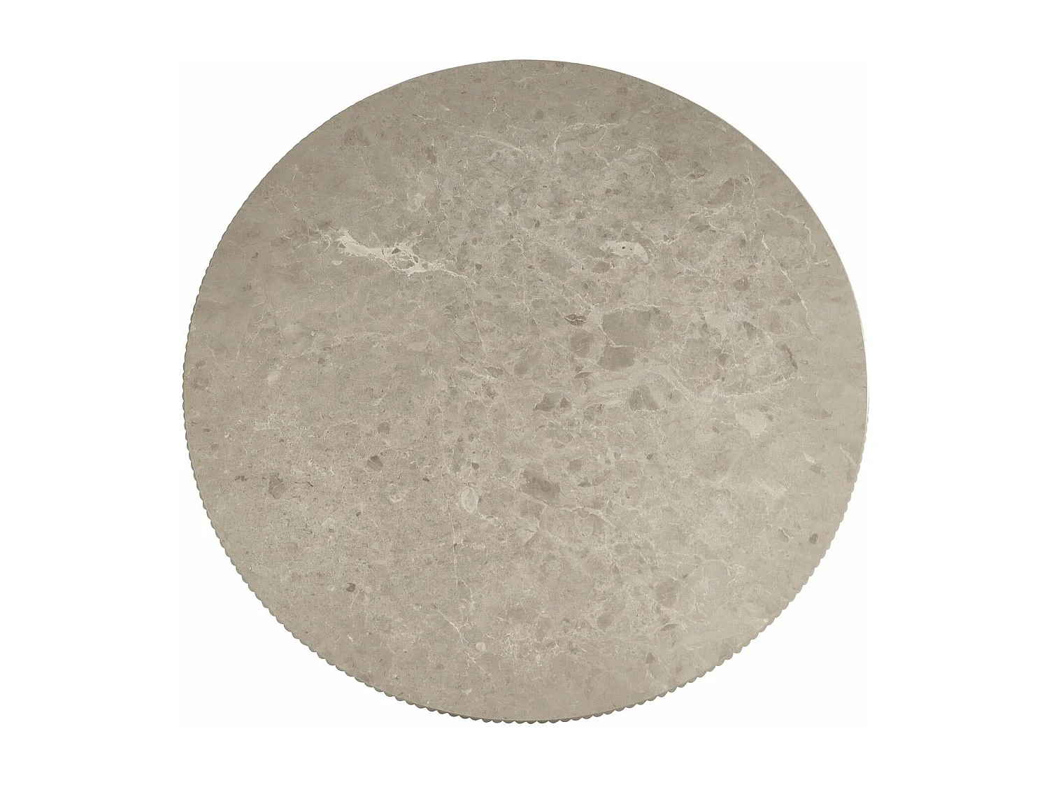 Runder Couchtisch Milo - MDF & Marmor - Grau